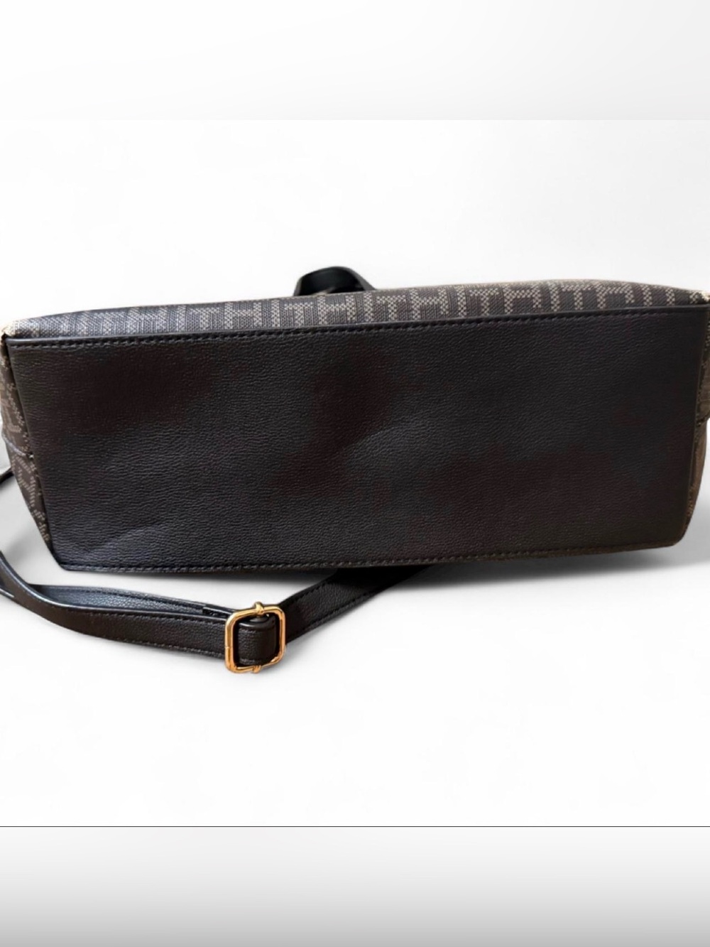 Tommy Hilfiger Brown Monogram Tote Bag with Gold Accent - Picture 5 of 8